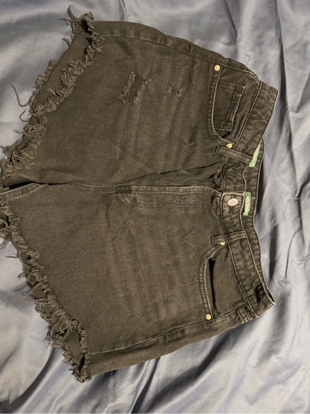 wild fable Black Frayed Hem Denim Shorts